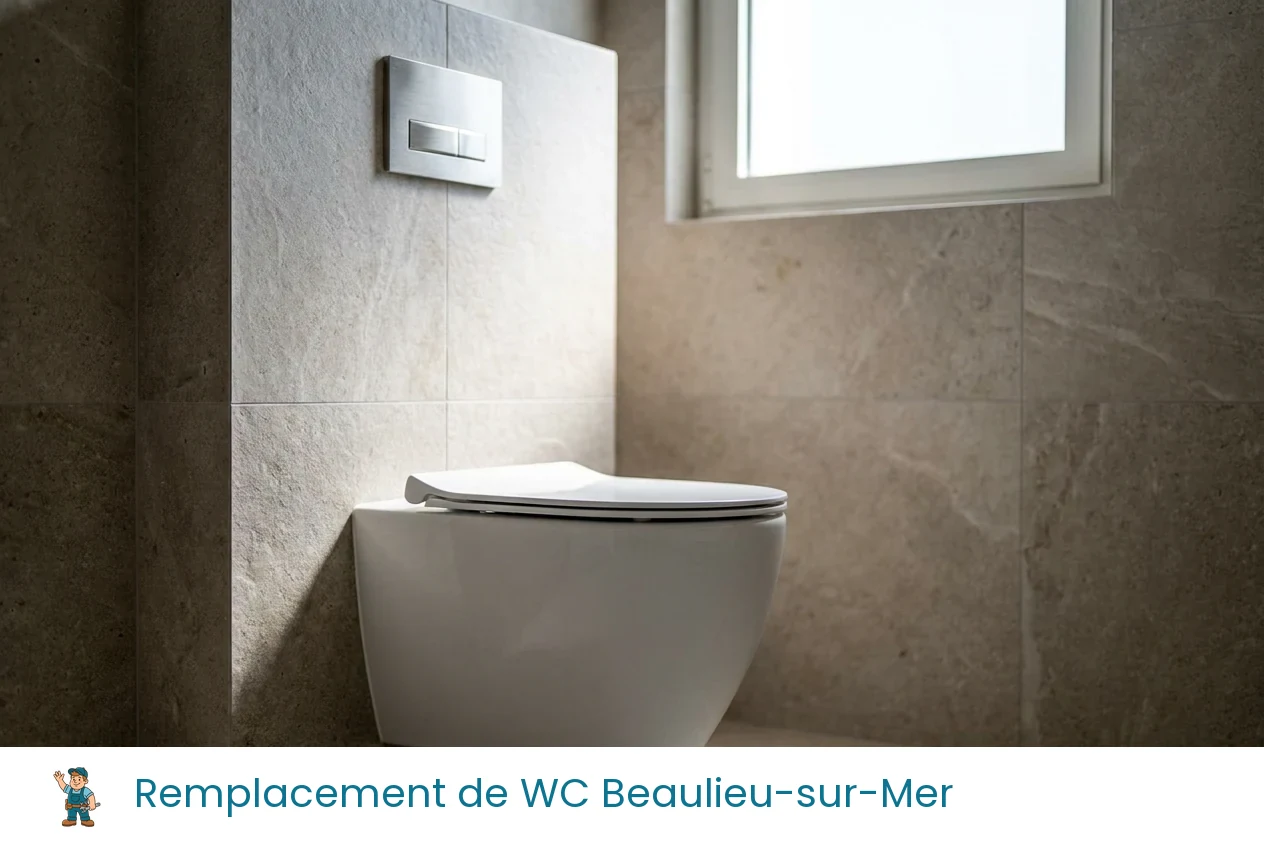Remplacement de WC à Beaulieu-sur-Mer