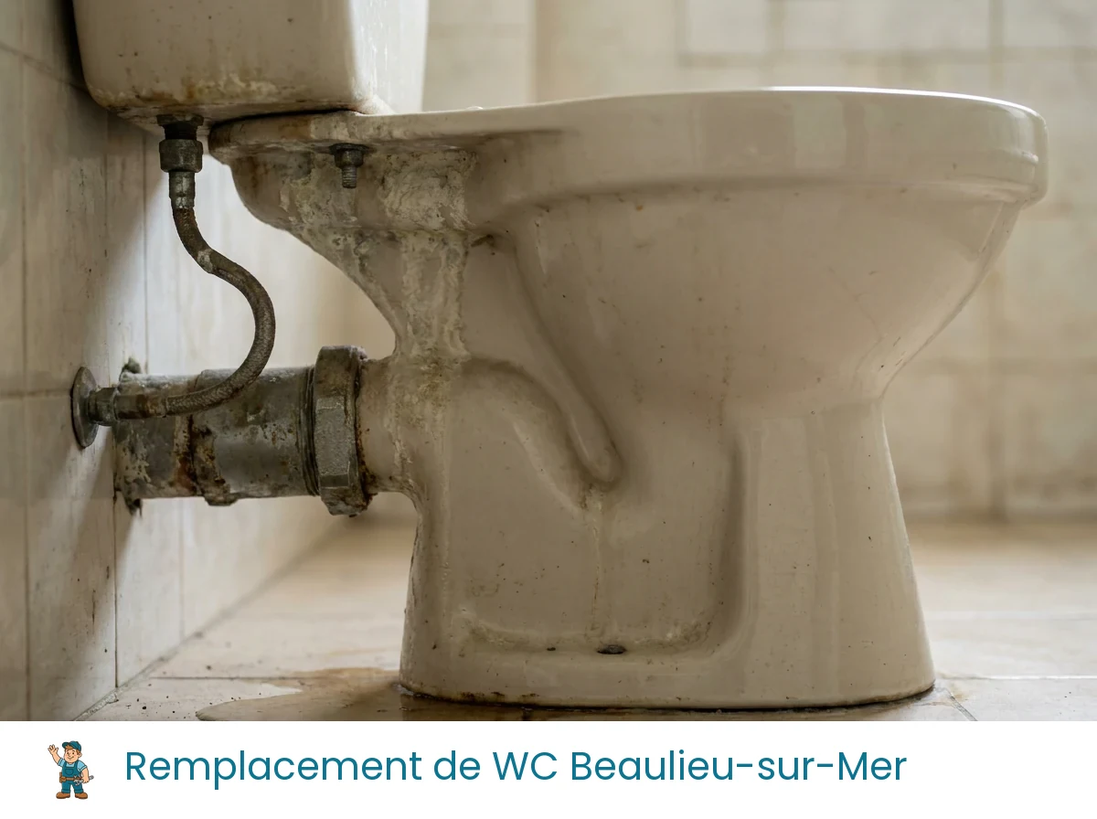 Remplacement de WC à Beaulieu-sur-Mer