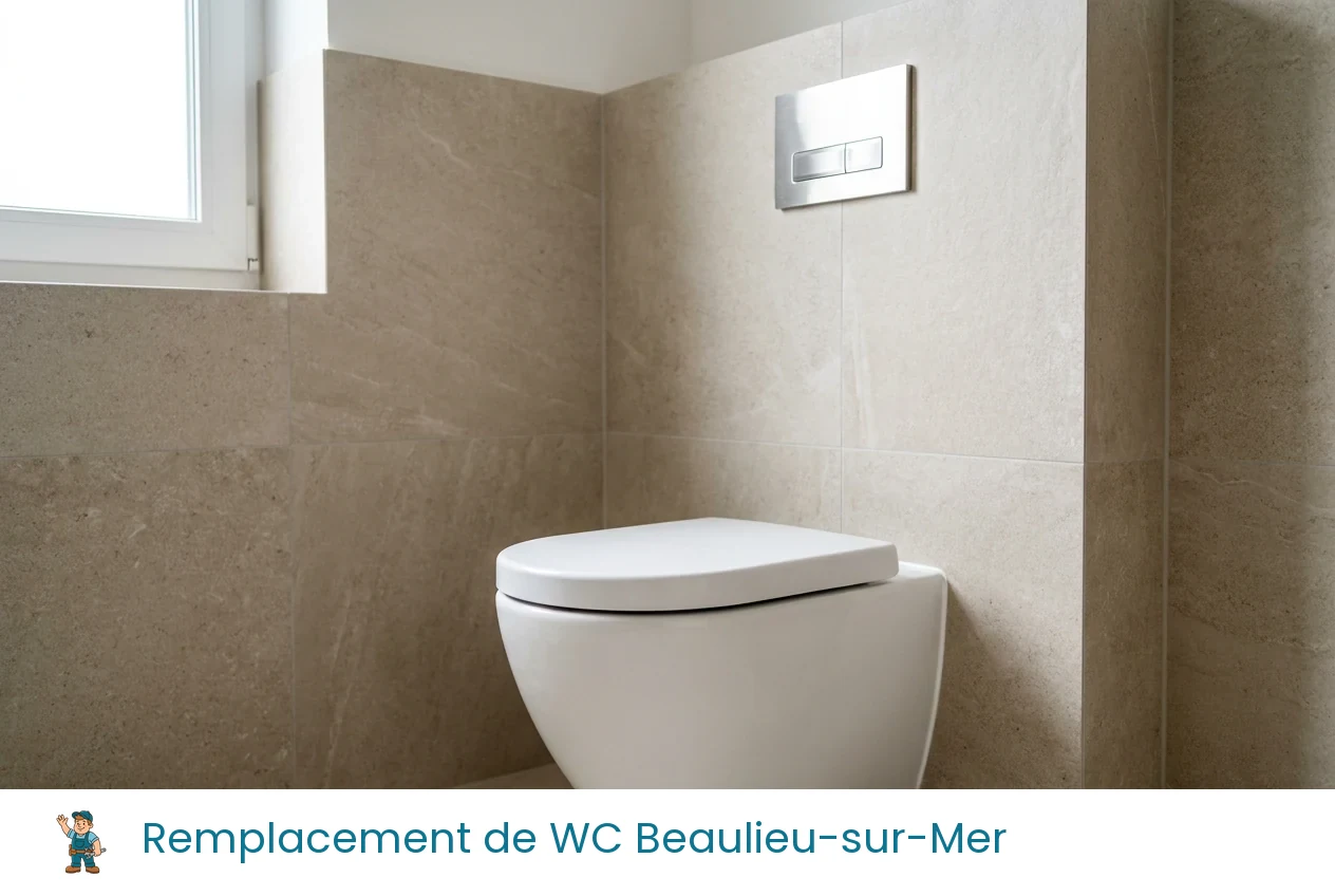 Remplacement de WC à Beaulieu-sur-Mer