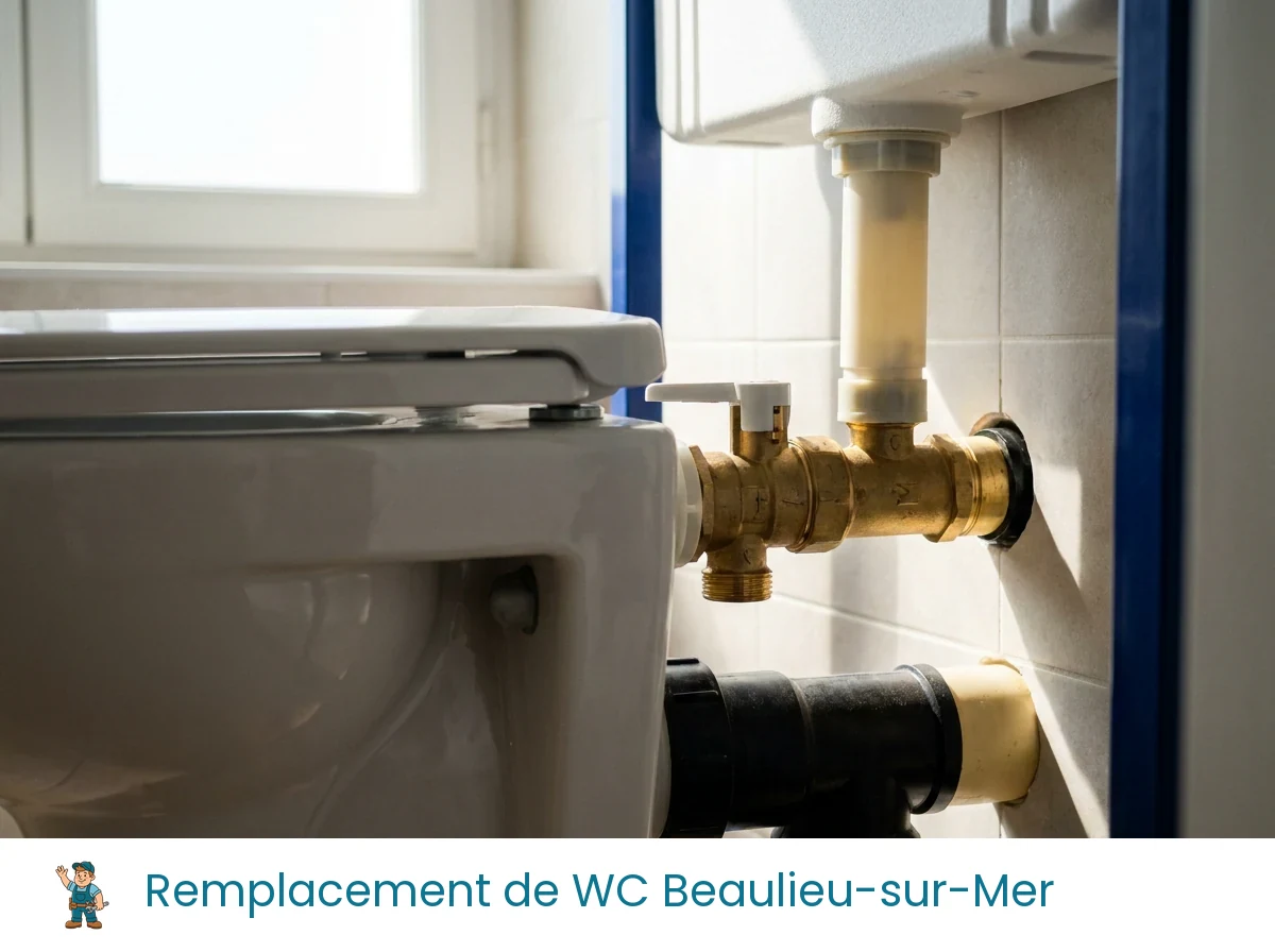Remplacement de WC à Beaulieu-sur-Mer