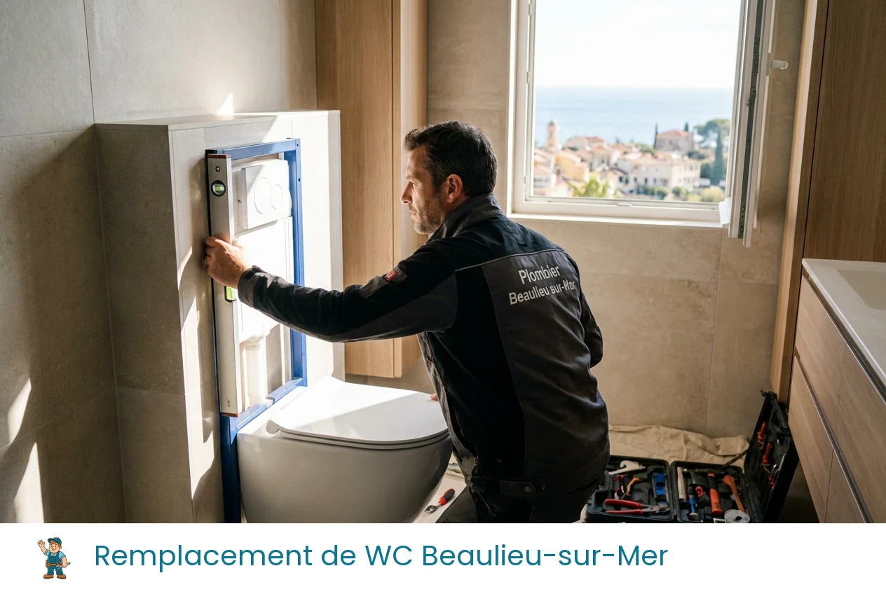 Remplacement de WC à Beaulieu-sur-Mer